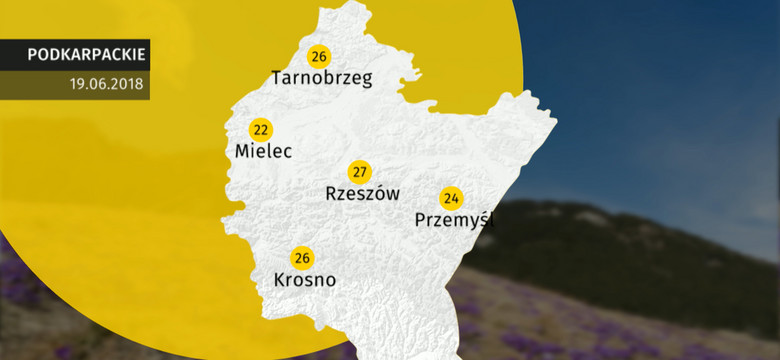 Prognoza pogody dla woj. podkarpackiego - 19.06