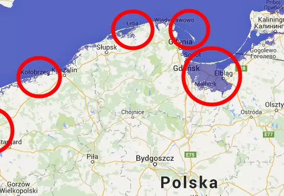 W ciągu najbliższych stu lat morze zaleje Polskę. Zobacz, które ziemie znikną pod wodą