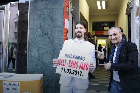 Beli Preletačević u centru Beograda