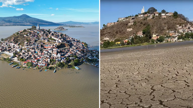 Pokazał, jak znika "najsłynniejsze jezioro w Meksyku". Wody pilnuje policja [WIDEO]
