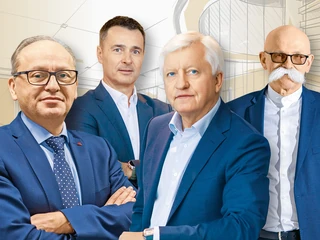 Ranking 30 Największych Polskich Deweloperów „Forbesa”. Od lewej: Zbigniew Juroszek - Atal, Andrzej Oślizło - Develia, Mieczysław Ciomek - Invest Komfort, Władysław Grochowski - Arche.