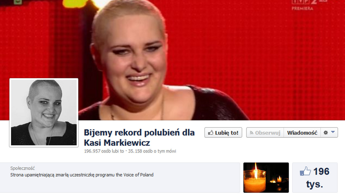 Internauta prawdopodobnie z Żychlina zarobił dwa tysiące złotych, sprzedając hasła do fanpage'a zmarłej 23 marca Kasi Markiewicz, znanej z programu "The Voice of Poland". O sprawie jako pierwszy poinformował portal Antyweb.