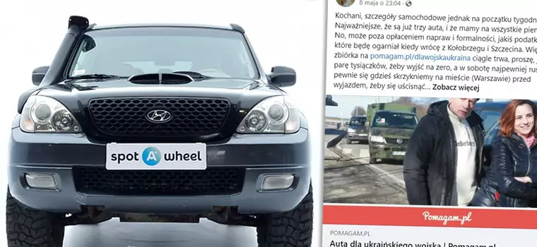 Samochody z Polski trafią do ukraińskich żołnierzy. Akcja Jacka Hugo-Badera