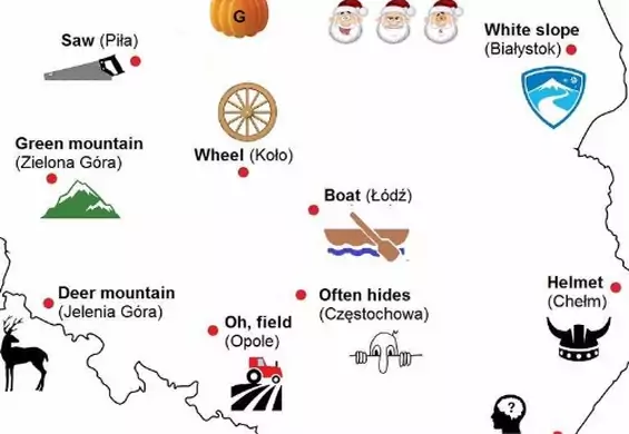 Oh, field, Buried, Little Santas – znasz te miasta? Polska infografika dla obcokrajowców bije rekordy popularności