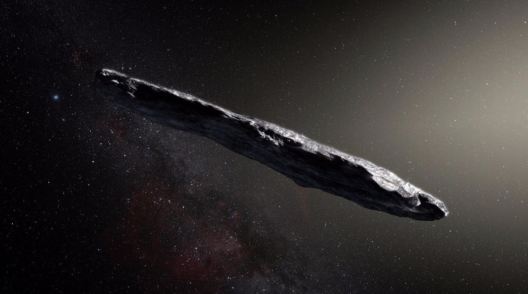 Valahogy így festhet az Oumuamua, különös formája miatt sokan azt gondolják, idegen űrhajó lehet
