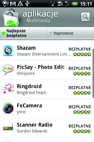 W Android Market nie brakuje aplikacji bezpłatnych, ale wiele dostępnych jest tylko w języku angielskim