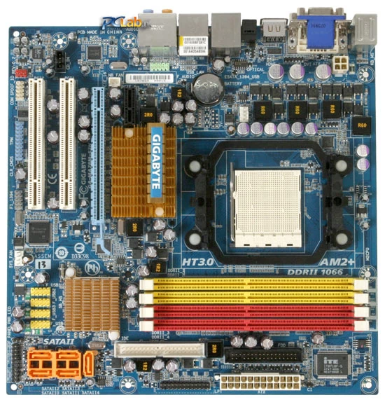 Gigabyte GA-MA78GM-S2H – widok z góry