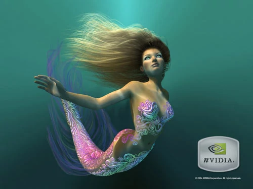 Zrzut ekranu z dema Nalu (wcześniej: Mermaid) dla GeForce 6800