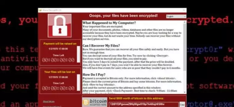 Ransomware WannaCry powstrzymane za dziesięć dolarów