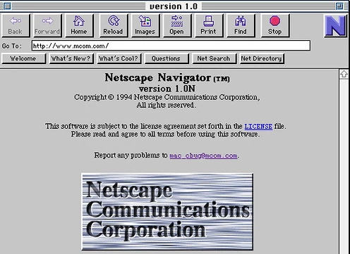 Pierwsza wersja Netscape Navigatora zrobiła prawdziwą furorę