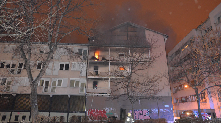 A Ráday utcai kollégiumban múlt szerda este
csaptak fel a lángok/Fotó: Farkas Zoltán