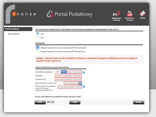 PIT MF Portal Podatkowy