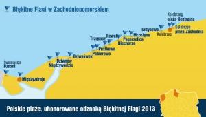 Plaże uhonorowane odznaką Błękitnej flagi 2013