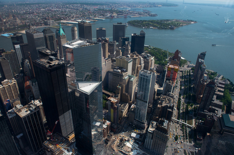 Widok na Nowy Jork  z tarasu widokowego One World Trade Center