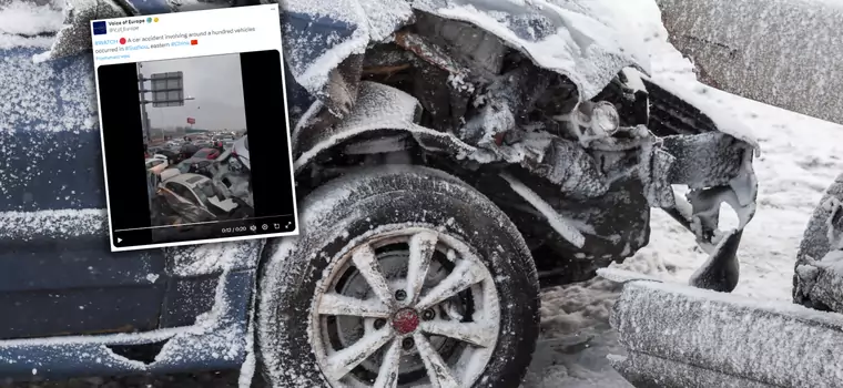 Gigantyczny karambol na autostradzie w Chinach. To cud, że nikt nie zginął [WIDEO]