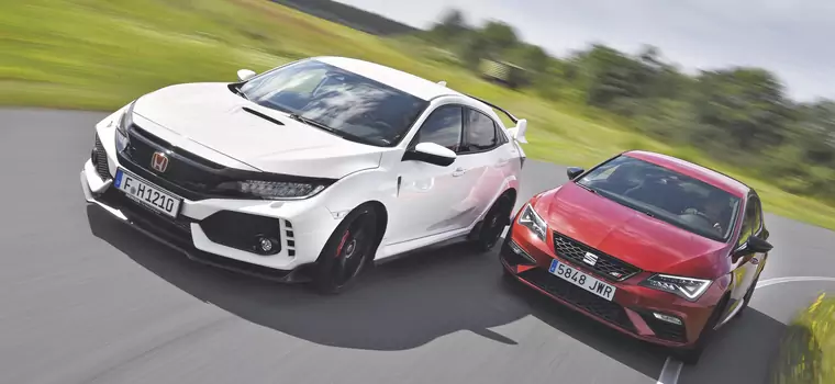 Seat Leon Cupra kontra Honda Civic Type R - 620 KM na torze