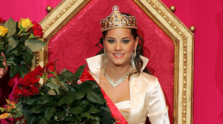 Koller Katalin 2007-ben, amikor megnyerte a Miss Hungary szépségversenyt /Fotó: AFP