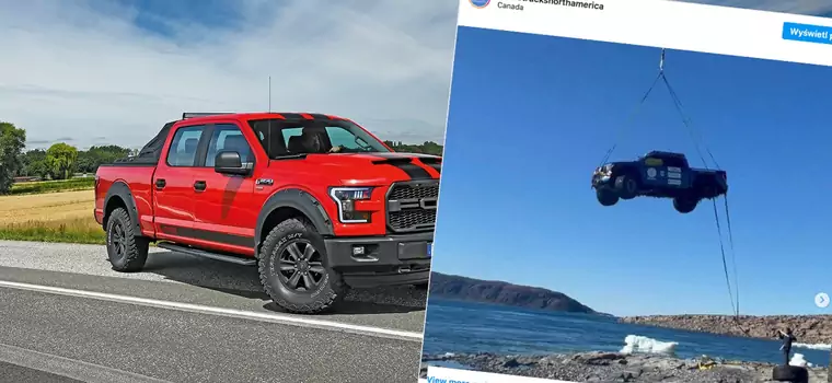 Wyciągnęli z oceanu zatopionego Forda F-150. Nietypowa akcja