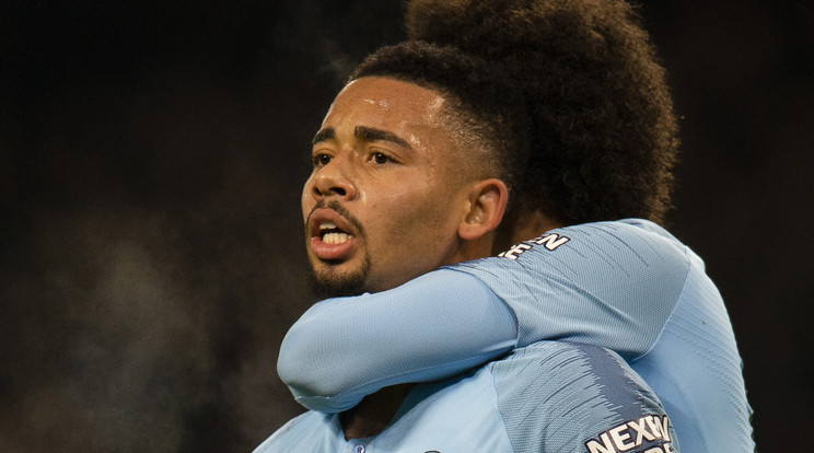 Gabriel Jesus egymaga négy gólt szerzett a 9-0-ra nyert mérkőzésen  /Fotó: MTI - EPA Peter Powell