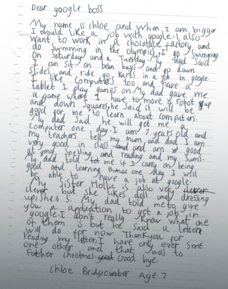 Devojčicino pismo Guglu