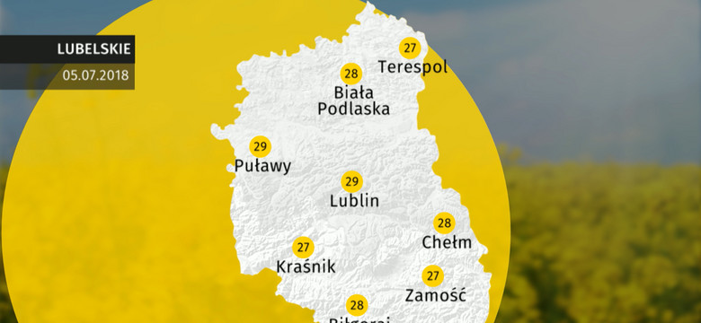 Prognoza pogody dla woj. lubelskiego - 13.07