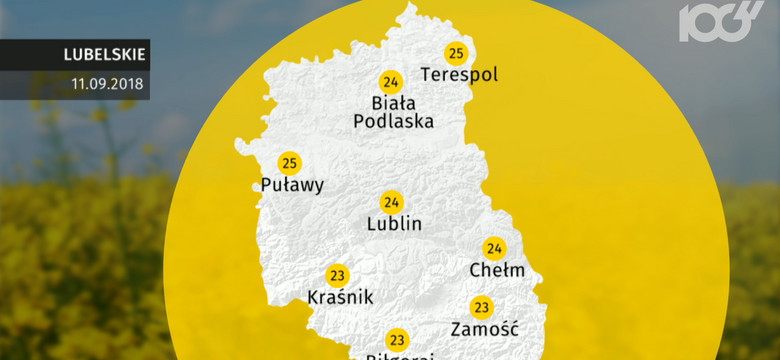 Prognoza pogody dla woj. lubelskiego - 11.09