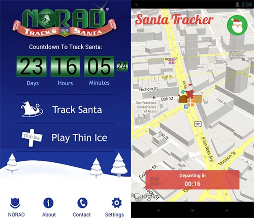 Google vs NORAD - pojedynek o to kto ma prawo śledzić Świętego Mikołaja rozegra się także w mobile