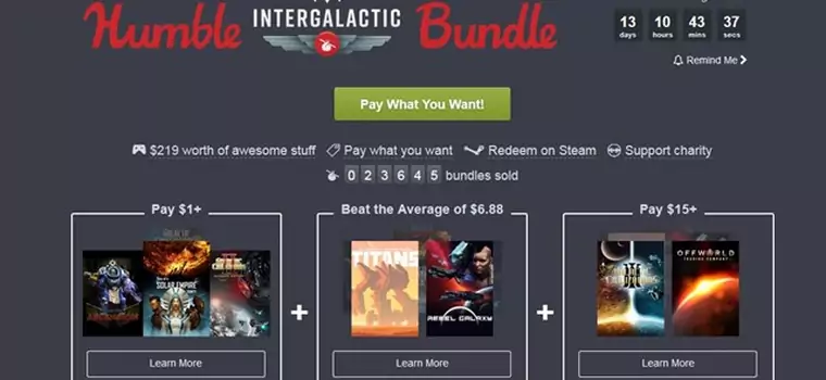 Humble Intergalactic Bundle - solidna paczka kosmicznych strategii i Galactic Civilizations za darmo