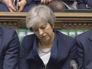 Brexit. Theresa May w trakcie debaty przed głosowaniem nad umową wyjścia Wielkiej Brytanii z UE.