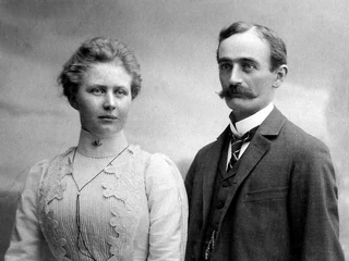 Elisabeth Christ oraz Friedrich Trump w 1918 roku.
