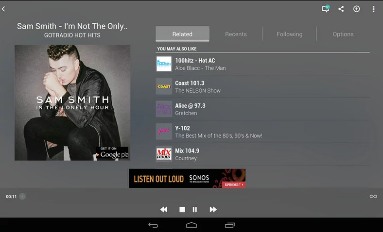 TuneIn Radio, dobre rozwiązanie dla chcących przesyłać na Chromecasta muzykę z internetu