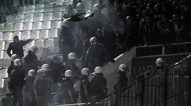 Nagy balhé volt a PAOK otthonában / Fotó: AFP