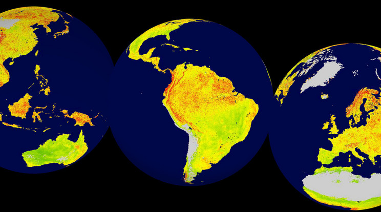 A vörössel jelölt területek a legérzékenyebbek a klímaváltozásra