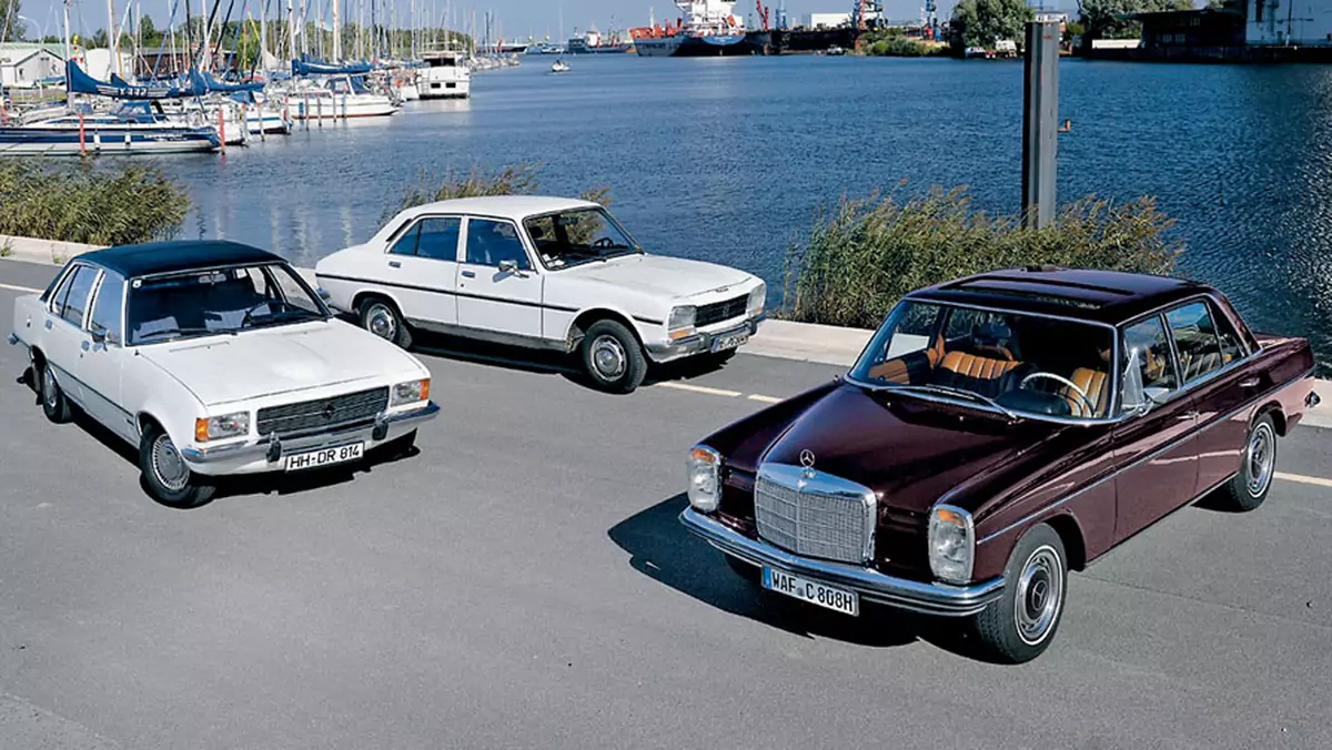 Peugeot 504D kontra Mercedes 220D i Opel Rekord 2100 - porównanie klasycznych limuzyn z dieslem