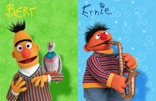 Te piękne fizjonomie Huberta (Bert) i Emila (Ernie) znajdziemy pod adresem www.sesamestreet.org