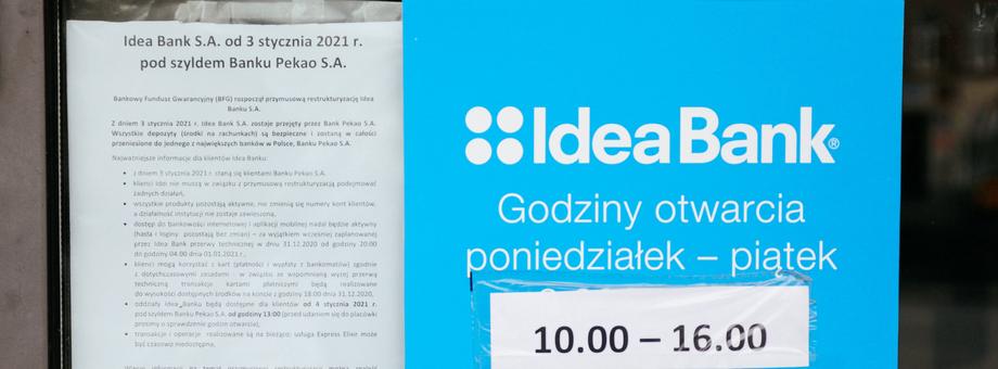 Idea Bank został przymusowo wchłonięty przez Pekao w procesie tzw. resolution 