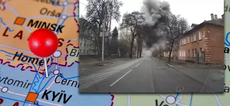 Ukraiński kierowca zarejestrował ostrzał rakietowy. Cudem ocalał