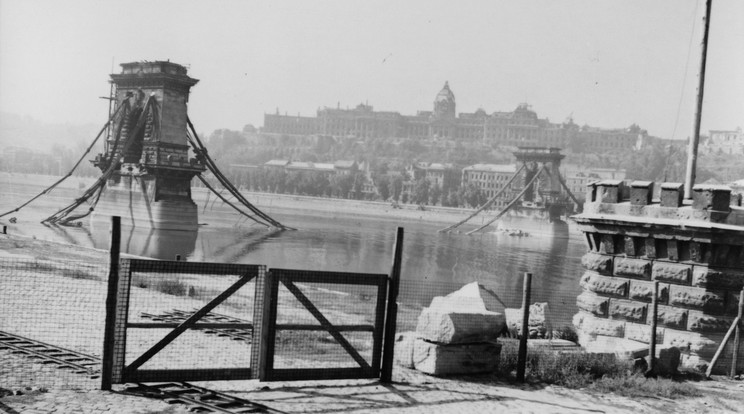 Budapestet a háború végére rommá bombázták / Fotó: Fortepan