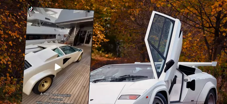 Lamborghini Countach na luksusowym jachcie. Nagranie narobiło szumu w sieci