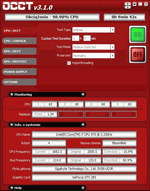 Dobry wynik płyty Gigabyte GA-EX58-UD3R