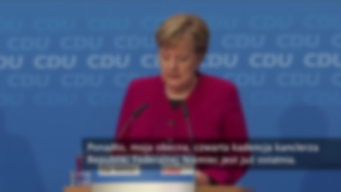 Kanclerz Angela Merkel rezygnuje z polityki. Odejdzie w 2021 roku