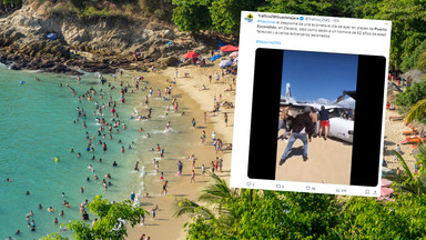 Samolot runął prosto na plażowicza w egzotycznym raju