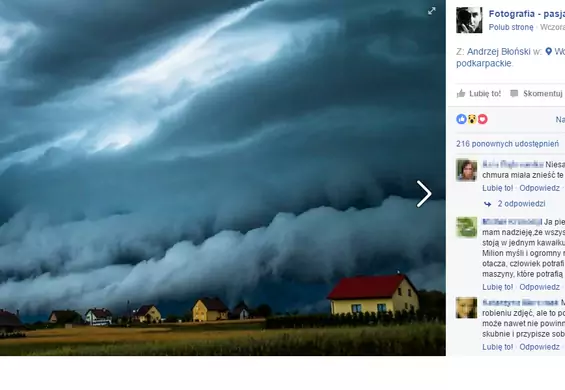 Niesamowite zdjęcia chmur. "Jeszcze czegoś takiego nie widziałam"