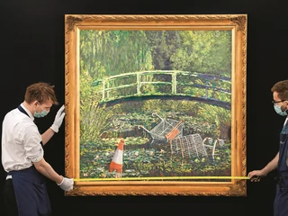 Kolekcjonerzy rzucili się podczas aukcji na „Show me the Monet”,  proekologiczny apel o opamiętanie znanego buntownika Banksy’ego 