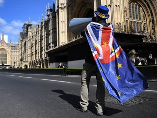 Zwolennik pozostania Wielkiej Brytanii w Unii Europejskiej. Londyn, 25 marca 2019 r.