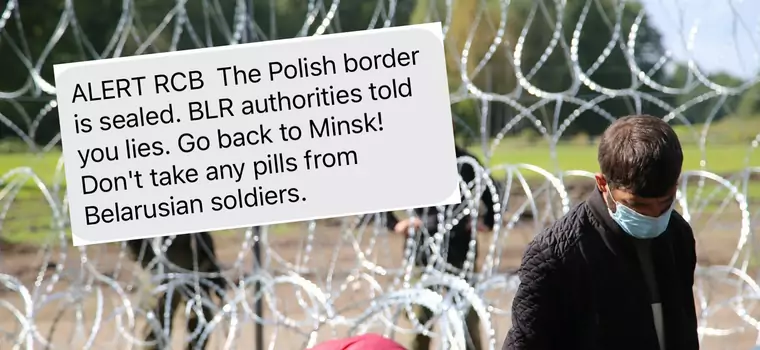 Polskie SMS-y do migrantów na granicy z podejrzanym linkiem? Wyjaśniamy zagrożenia