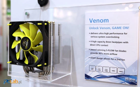 Venom – schładzacz dla wszystkich popularnych typów procesorów (LGA 775, LGA 1156, LGA 1366, AM2, AM3), z wentylatorem o charakterystycznych łopatkach, które według producenta zapewniają o 30% większy przepływ powietrza