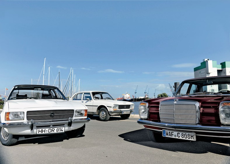 Peugeot 504D kontra Mercedes 220D i Opel Rekord 2100 - porównanie klasycznych limuzyn z dieslem