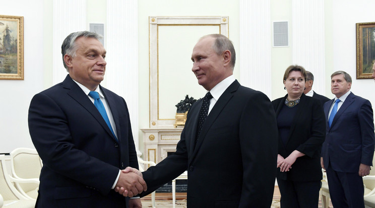 Vlagyimir Putyin orosz elnök fogadja Orbán Viktor miniszterelnököt  Kremlben / Fotó: MTI Koszticsák Szilárd