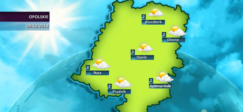 Prognoza pogody dla woj. opolskiego - 08.12